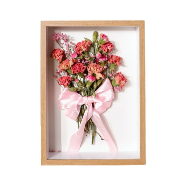 10 Inch Dried Flower Photo Frame Handmade DIY Tissue Paper Roses Framed Picture Frame