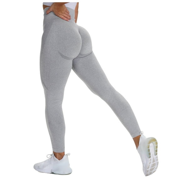 SELONE Leggings for Women Workout Butt Lifting Gym Long Length Seamless High Waist Running Sports Yogalicious Utility Dressy Everyday Soft Jeggings Athletic Leggings for Women 35-Gray S