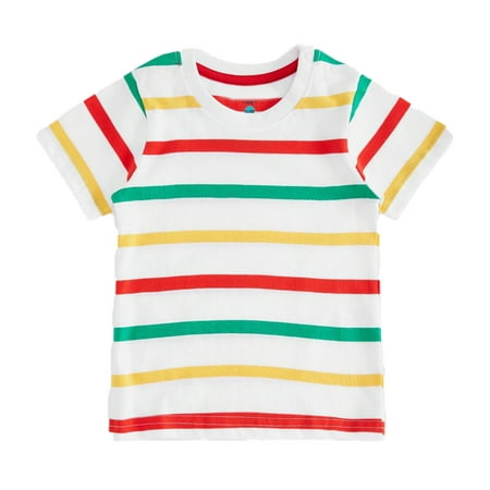 

Multi colour striped white Tshirt