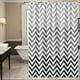 thumbnail image 3 of Barra de cortina de ducha en espiga para dormitorio, color gris y negro, flechas geométricas, bohemio minimalista, 180x200cm, Zigzag, moderno y sencillo, 3 of 5