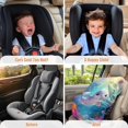 thumbnail image 4 of KUIFORTI Baby Car Seat Cover, Dolphin Print Baby Car Seating Sun Shade Cover for Keeping Infant Car Seat Cool, Foldable Car Accessories, Easy to Install, 4 of 7