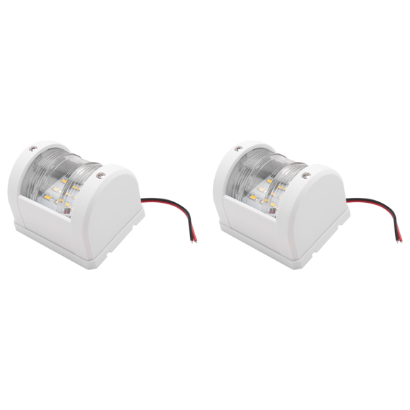 2X Boat 12V Stern Light Navigation Lights Marine LED Boat Light Sailing Lamp Waterproof Navigation Light Yacht Boat,2 x Signal Stern Navigation Light,White