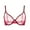 Wine red, variant on Sexy Lace Bra See Through Breathable Soft Underwear for Women