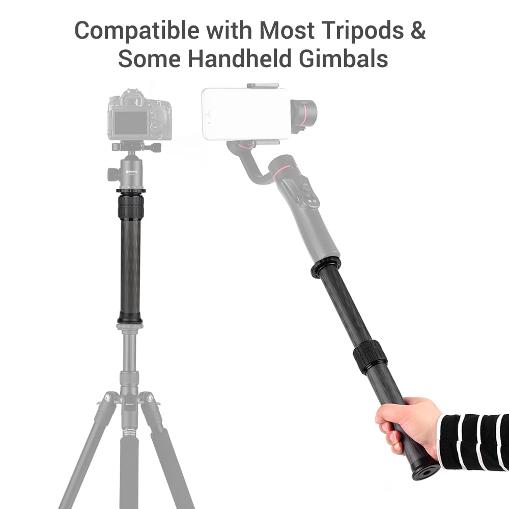 Tripod Extender,Carbon Fiber Tube Compatible With Fiber Center Column All Max. Load Center Column Tube 32mm Tube Diameter Handheld All Tube Diameter Carbon Column Tube Compatible Bortt Buzhi