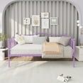 thumbnail image 2 of GloryStar Metal Twin DayBed, Sofa Bed with Headboard and Steel Slat Support, No Box Spring Required, Perfect for Small Living Spaces, 2 of 7