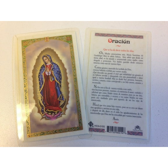 Holy Prayer Cards For Our Lady of Guadalupe (The Everyday Prayer) in Spanish - 2 Pack