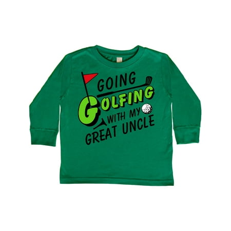 

Inktastic Going Golfing with my Great Uncle- kids golf Gift Toddler Boy or Toddler Girl Long Sleeve T-Shirt