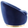thumbnail image 3 of Modway Whirr Tufted Performance Velvet Swivel Chair in Gold Navy, 3 of 7