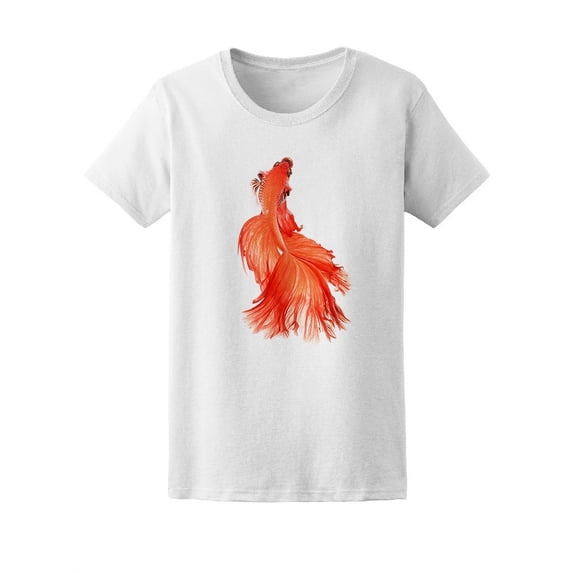 Beautiful Orange Betta Fish T-Shirt Women -Image by Shutterstock, Female Small