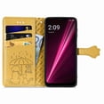 thumbnail image 2 of Allytechgroup Flip Wallet Case [Cat & Dog Cute Embossed Pattern] for T-Mobile REVVL 6 5G with Card Slots Cash Holder, Stylish Magnetic Clasp Shockproof Kickstand Cover with Hand Strap, Yellow, 2 of 6