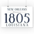 thumbnail image 2 of New Orleans, Louisiana, Established Date (Blue) (16x24 Giclee Gallery Art Print, Vivid Textured Wall Decor), 2 of 3