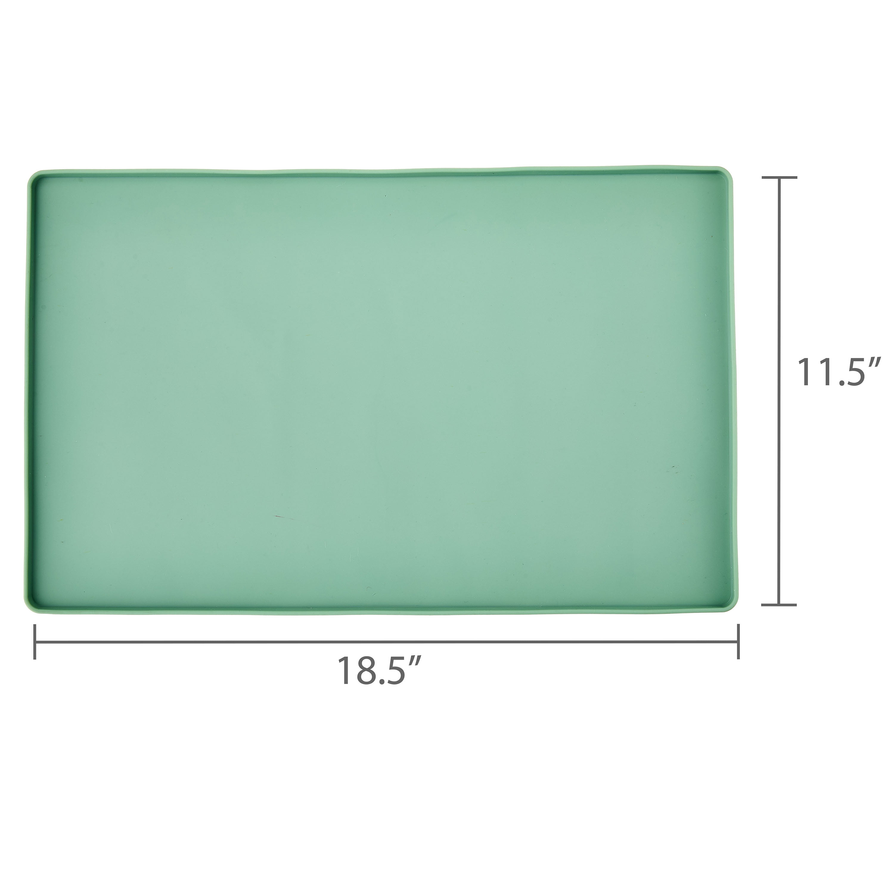 Vibrant Life Medium Silicone Pet Feeding Mat, Sage Green, 19" x 12"