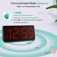 thumbnail image 4 of Battery Operated Digital Clock, Alarm Clock for Bedrooms - Cordless Large Big Numbers 4 Dimmers for Seniors, Adjustable Volume Loud Alarm Clock for Heavy Sleepers Adults (Green Digits), 4 of 7