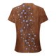 thumbnail image 2 of Mujeres de Manga Corta Tops Cuello Redondo Plisado Túnica, Tapa Casual Doblado Doblado Impreso Moda, 2 of 6