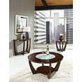 thumbnail image 3 of Steve Silver Rafael Traditional 45" Width Half Moon Console Table w/ Casters, Merlot Cherry, 3 of 7
