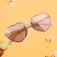 thumbnail image 3 of Heart Shape Kids Sunglasses Eyewear for Children Gift Party UV400 Protection champagne, 3 of 8