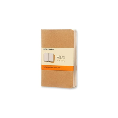 Kraft Multi Depth Book - CHRONICLE / HACHETTE BOOK 04925 MOLESKINE RULED CAHIER KRAFT POCKET 3.5X5.5 3PK