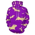thumbnail image 3 of Hoodies Purple Bat Casual Pullover Hoodie Long Sleeve Sweatshirts Birthday Gift, 3 of 5