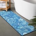 thumbnail image 2 of Blue White Tie Dye Swirl Pattern Bathroom Rugs Mat,Non Slip Microfiber Bathroom Rug,Rubber Backing,Soft Bathroom Mats for Bathroom Floor,Tub and Shower,47x17in(120x43cm), 2 of 5