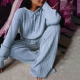 thumbnail image 2 of Babysbule Womens Tops Sets Blouse Women Solid Color Leisure Time Hood Sweater Athletic Wear Long Sleeves Suit Fall Saving, 2 of 6