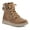 Tan Fabric, variant on Hearten Women's Hiker Ankle Boots Color: Black Fabric Size: 9