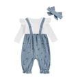 thumbnail image 4 of Emy Dola Newborn Baby Girl Clothes Ruffle Long Sleeve Romper One Piece Bowknot Jumpsuit Fall Winter Infant Outfits For 3-18 Months, 4 of 11