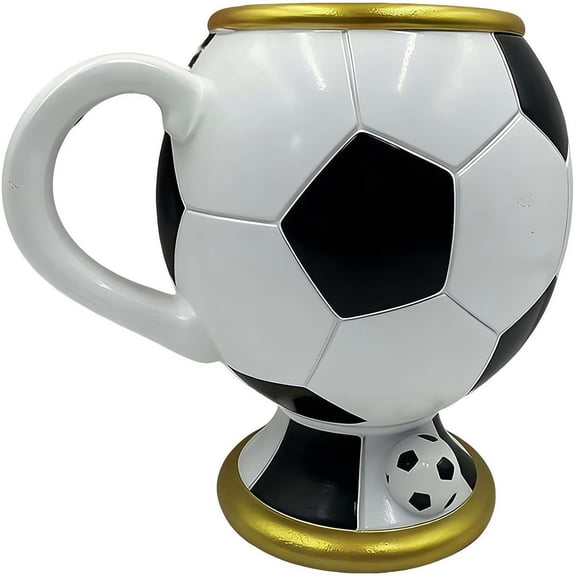 Soccer Mug Ceramic Stainless Steel Handle