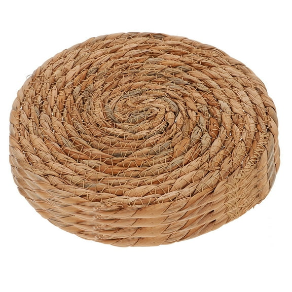 NICEXMAS 4pcs Woven Placemats Round Straw Antislip Family Dining Room