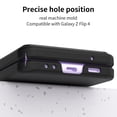 thumbnail image 4 of MonsDirect for 6.7 inch Samsung Galaxy Z Flip 4 5G 2022 Case, Hinge Protection Hard PC Back Shell Anti-Drop Slim Shockproof Full Coverage with Independent Lens Circle for Galaxy Z Flip 4, Black, 4 of 7