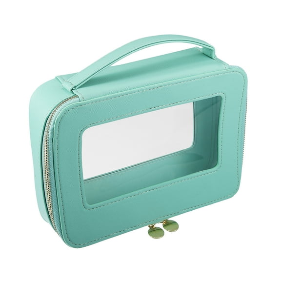Vocoste Clear Makeup Bag Cosmetic Travel Bag Make Up Brush Organizer Case Transparent for Women Green