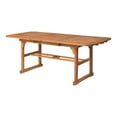 Manor Park Wood Outdoor Patio Extendable Dining Table, Brown
