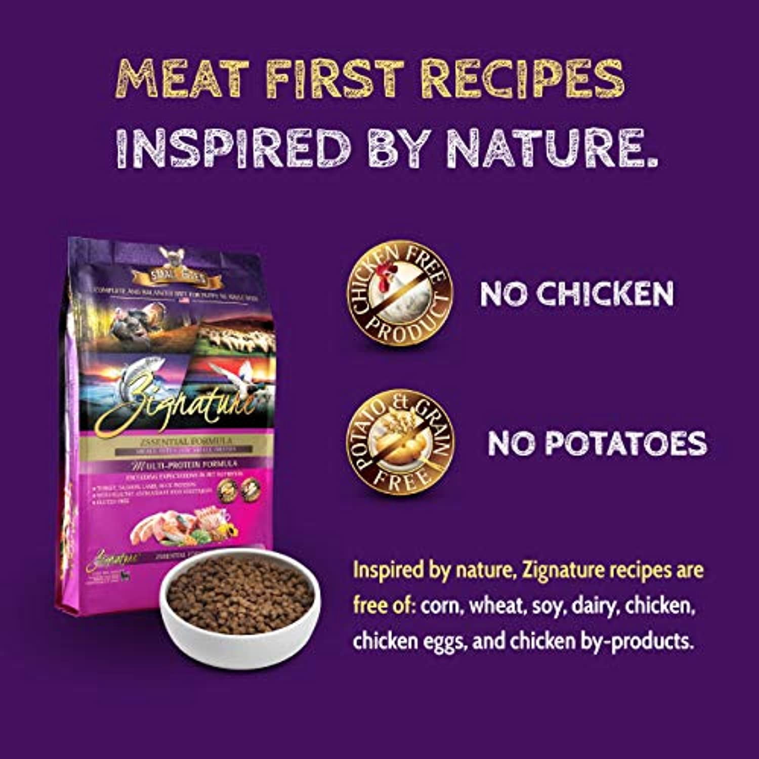 zignature dog food walmart