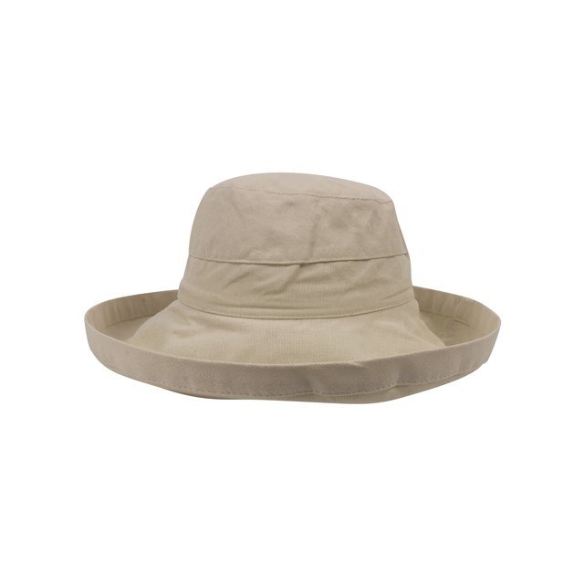 Top Headwear Chapeau en Coton pour Femmes Large Bord avec Cordon Intérieur UPF 50+, Lin