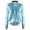 Blue, variant on Womens Sequin Long Sleeve Front Zip Jacket with Ribbed Cuffs