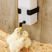 Premier Chicken Nipple Waterer with Wall Bracket (White)