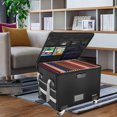 thumbnail image 2 of ENGPOW Fireproof Document Box with Wheels, Collapsible File Box with Lock, Rolling File Storage Organizer Filing Cabinet with Pockets, Portable Home, 2 of 9