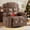 Brown, variant on Ywen Oversized Massage Swivel Recliner Chair with Lumbar Heating for Living Room Rocker Recliner Single Sofa with Cup Holders and USB Charge Port, Large Big Chair Recliners for Adult