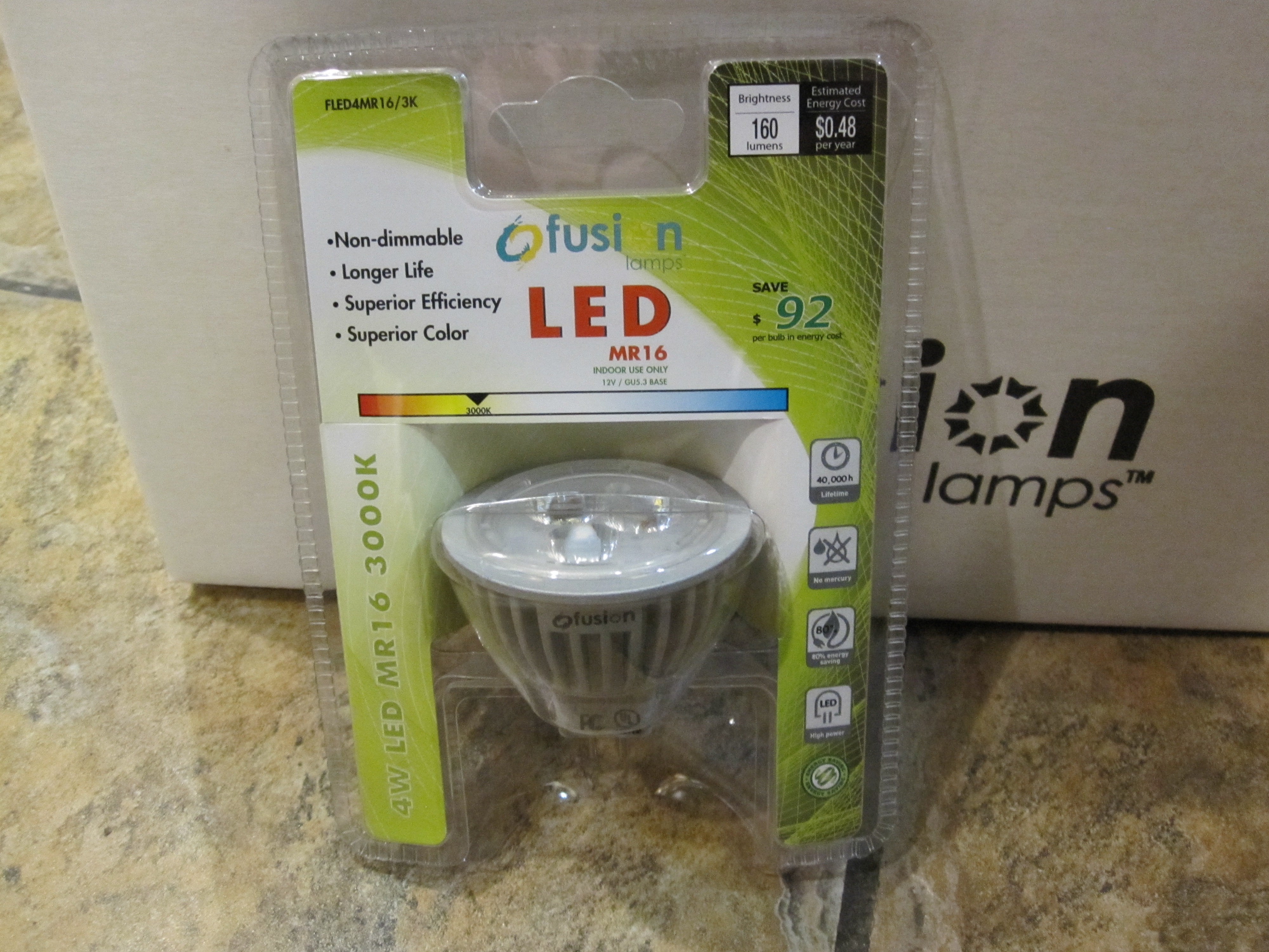 vallei terugbetaling Afkorten 10 Pack Fusion Lamps MR16 4W LED 3000K Light Bulbs - Walmart.com