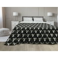 thumbnail image 1 of Geometric Down Alternative Comforter, Greyscale Illustration of Flower Sun Inspired Abstract Circular Forms, Microfiber Quilt for All Season, 5 Sizes, Pearl Black Pale Taupe, by Ambesonne, 1 of 3