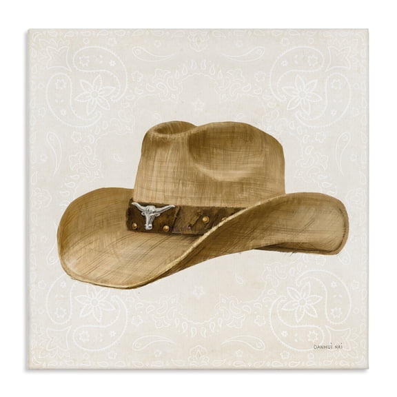 Stupell Industries Rustic Lodge Cowboy Rider of Range Canvas Art, 17 x 17, by Danhui Nai
