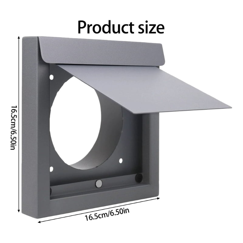 Rusts Resistant 4Inch Dryer Ventilation Cover Outdoor Wall Mount Vents Cap Exterior Wall Vents Hood Carbon Steel Protectors