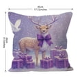 thumbnail image 1 of Almohada de Navidad con Palomas Y Diseños Morados Lino Suave Lavable para Sofá Cama Regalo de Decoración de Vacaciones, 1 of 5