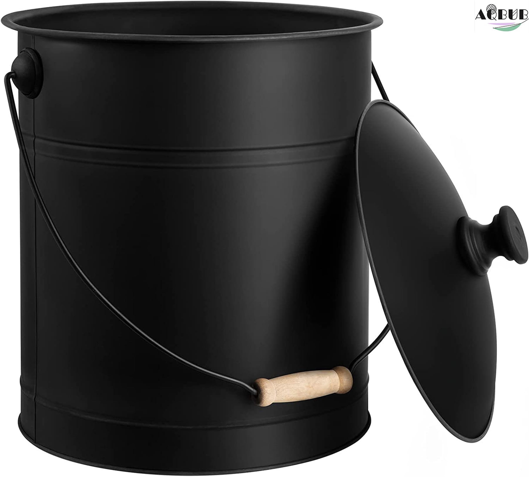Covered ash bucket, outdoor and indoor coal bucket for fireplace, small
