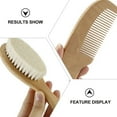 thumbnail image 6 of 4 Pcs Safe And Healthy Wooden Bathing Tools Baby Hairbrush Comb Massage Comb (Khaki), 6 of 7