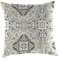 thumbnail image 5 of Jordan Manufacturing 16" x 16" Rave Grey Quatrefoil Square Outdoor Throw Pillow (2 Pack), 5 of 11
