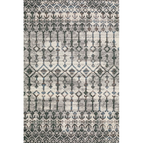 Dalyn Brisbane Area Rug BR8 Br8 Silver Silver Petals Faded 1' 8" x 2' 6" Rectangle