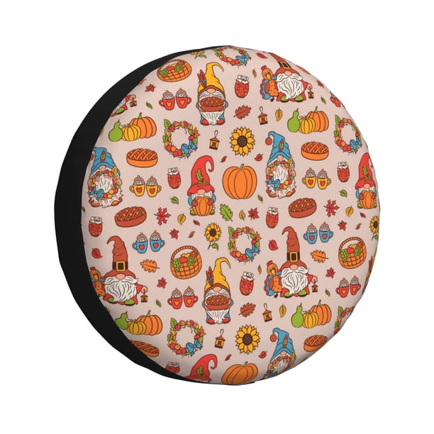Balery Fall Thanksgiving Cubiertas para Neumáticos - Protector Resistente para Neumáticos de Camioneta, SUV, Remolque, Camper y RV-15 inch