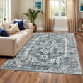 thumbnail image 2 of Haperlare Vintage Living Room Area Rugs Machine Washable Ultra-Thin Soft Rugs Oriental Medallion Area Rugs for Family Room,9'x12',Green, 2 of 7
