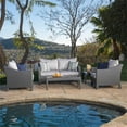 thumbnail image 5 of Noble House Antibes 5 Piece Outdoor Wicker Conversation Set in Gray/Silver, 5 of 26