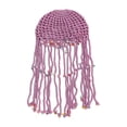 thumbnail image 3 of Sombrero De punto para Fiesta Yinane Crochet Beanie Cap Borla Decorativo Rosa, 3 of 7